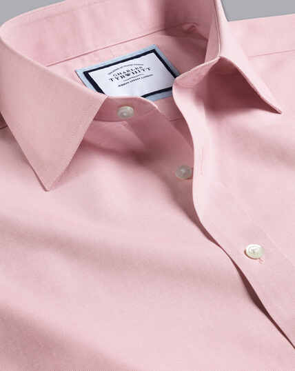 Non-Iron Poplin Shirt - Salmon Pink