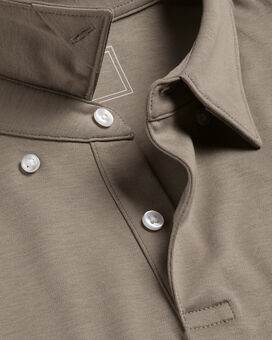 Smartes Jersey-Polo - Taupe