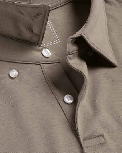 Smartes Jersey-Polo - Taupe