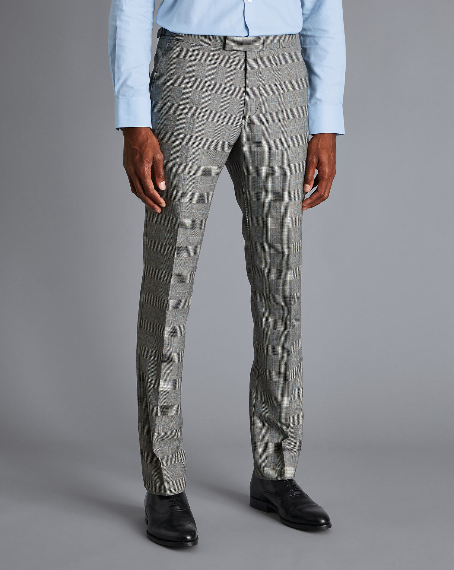 Wales Check Suit Pants - Grey 