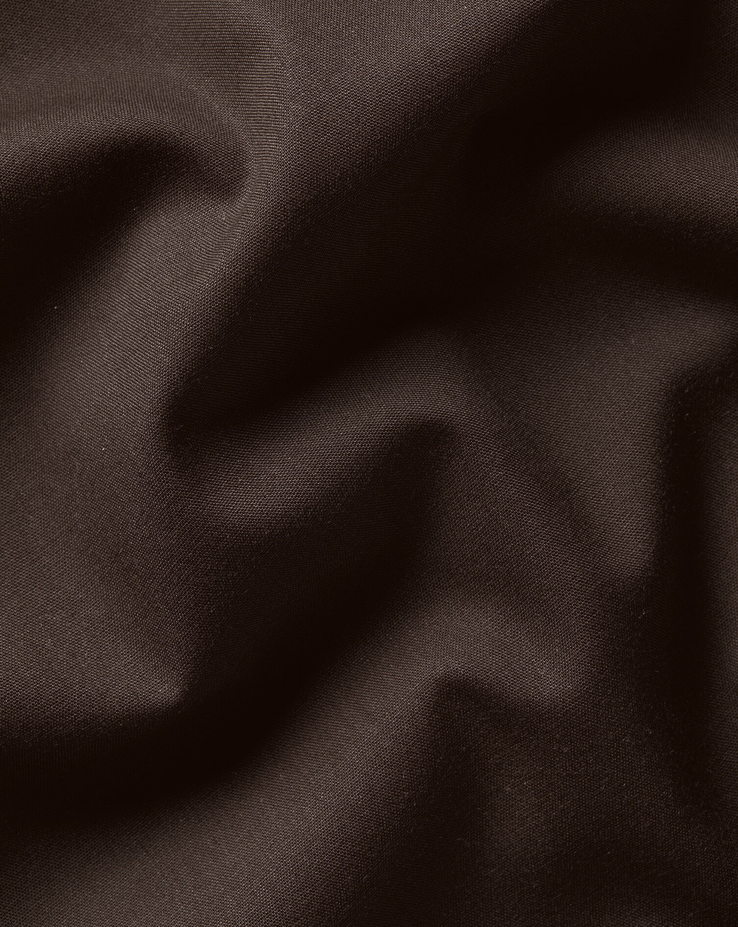 Non-Iron Stretch Poplin Shirt - Chocolate