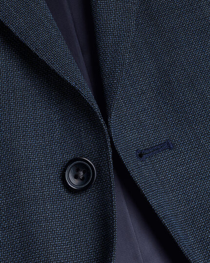 Textured Business Suit - Denim Blue