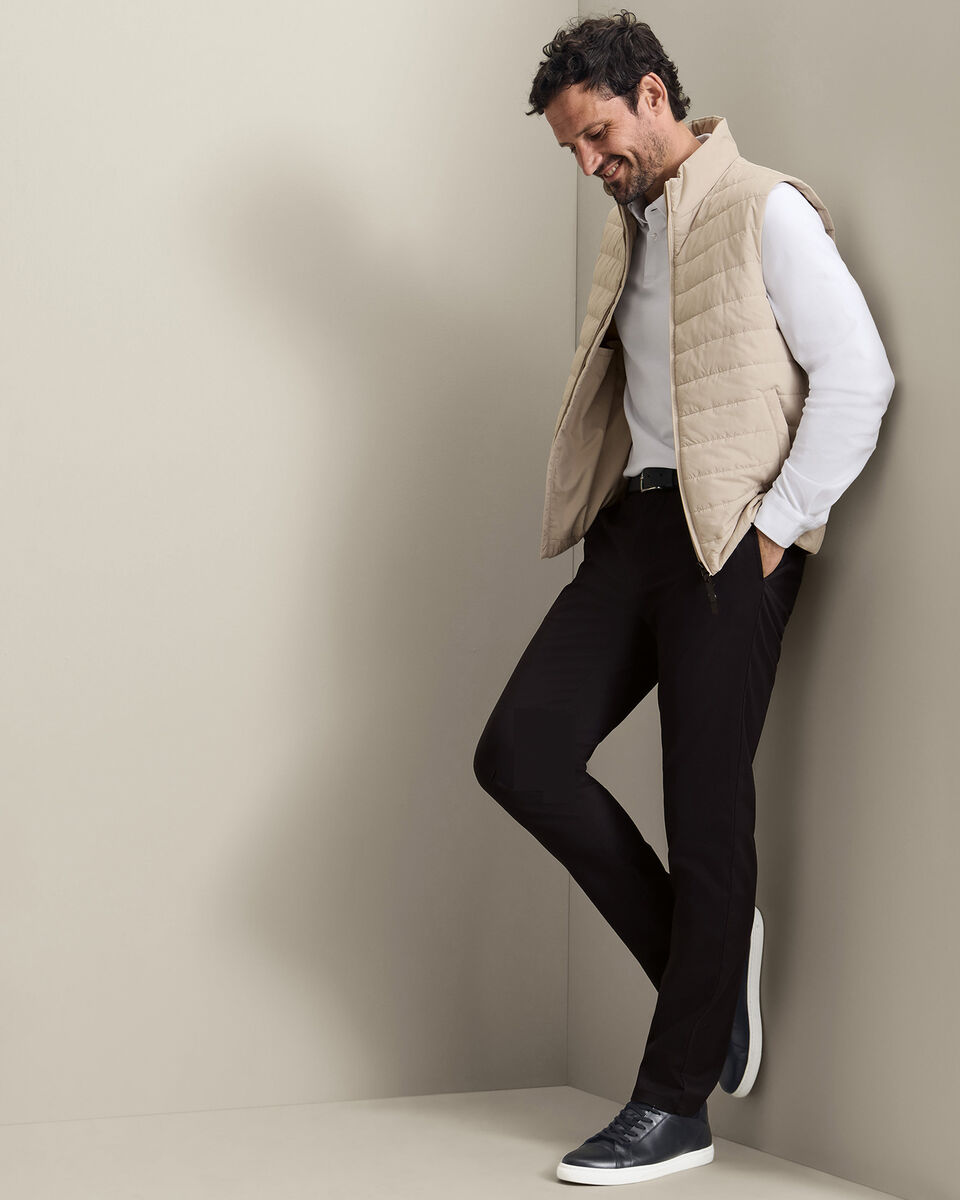 Lightweight Quilted Gilet - Stone