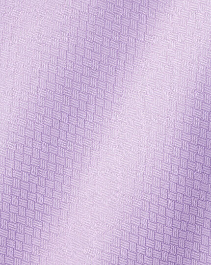 Semi-Spread Egyptian Cotton Deco Weave Shirt - Lilac Purple