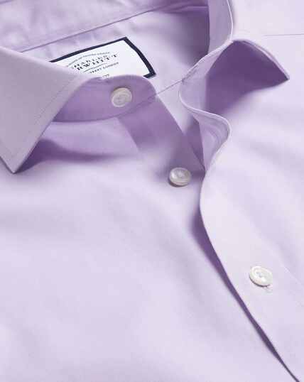 Cutaway Collar Non-Iron Poplin Shirt - Lilac