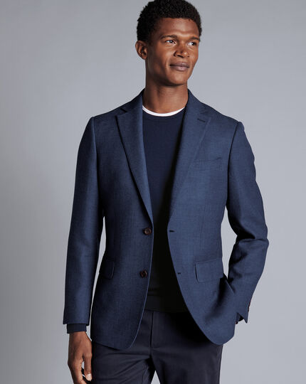 Texture Wool Jacket - Denim Blue