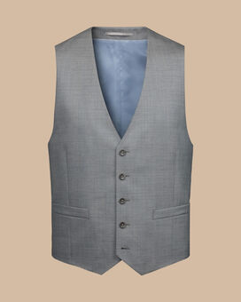 Ultimate Performance Sharkskin Suit Waistcoat - Grey