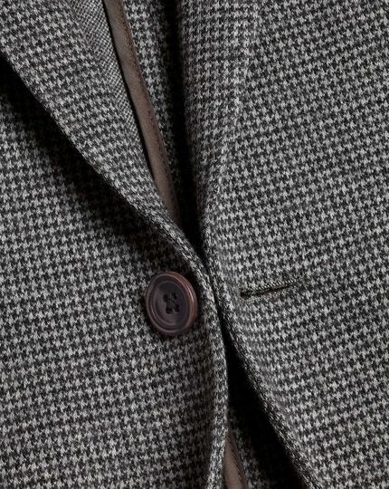 Italian Jersey Puppytooth Jacket - Grey