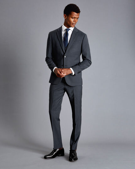 Business Suit Textured Waistcoat - Steel Grey