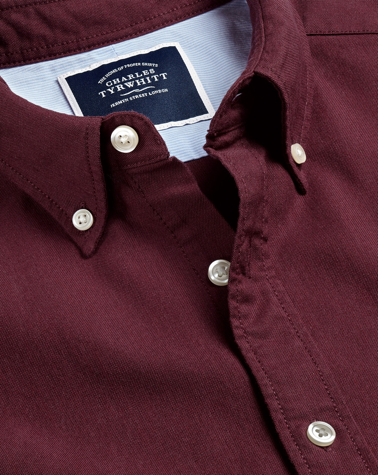 Button-Down Collar Washed Oxford Shirt 