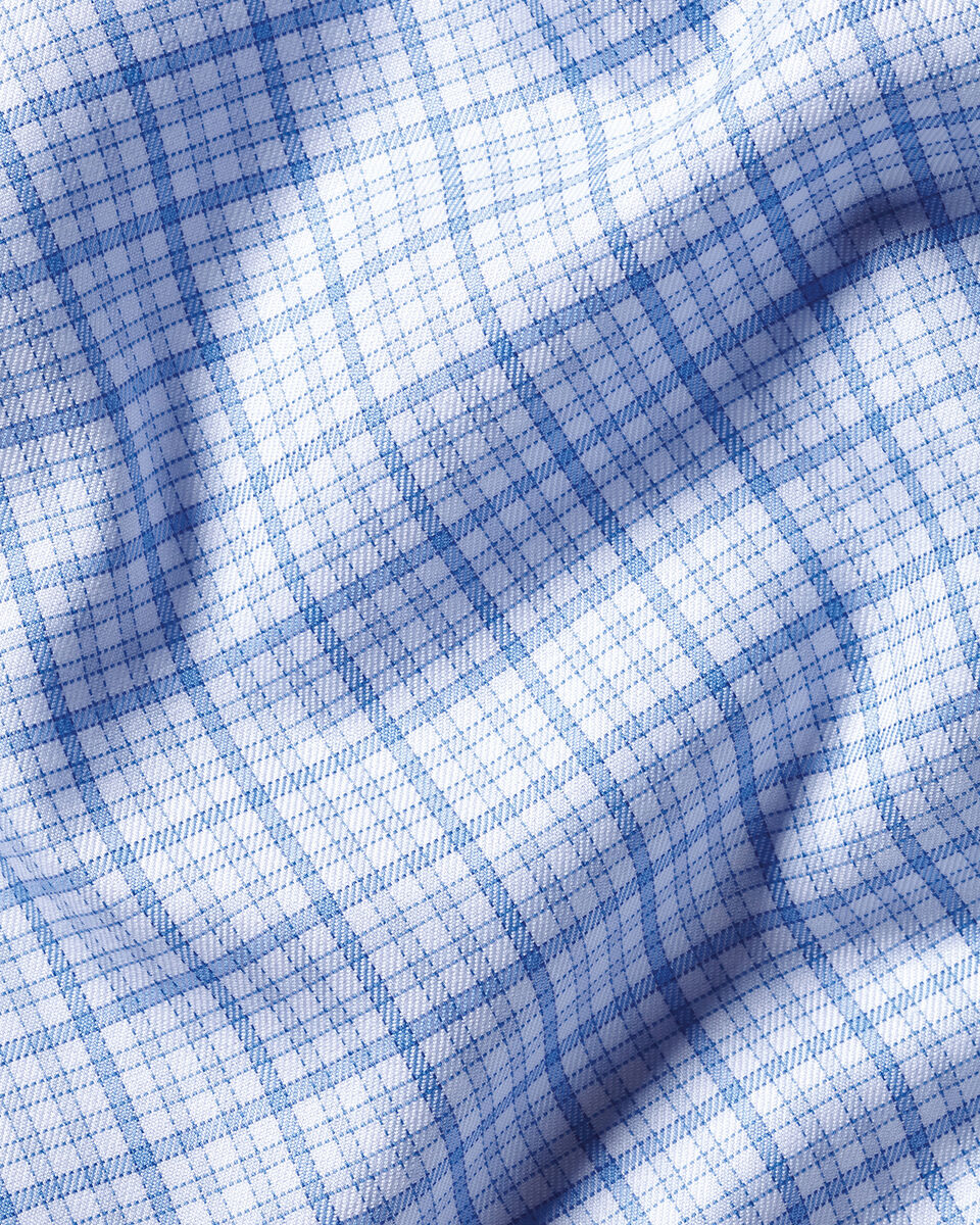 Luxury Multi Check Shirt - Cornflower Blue