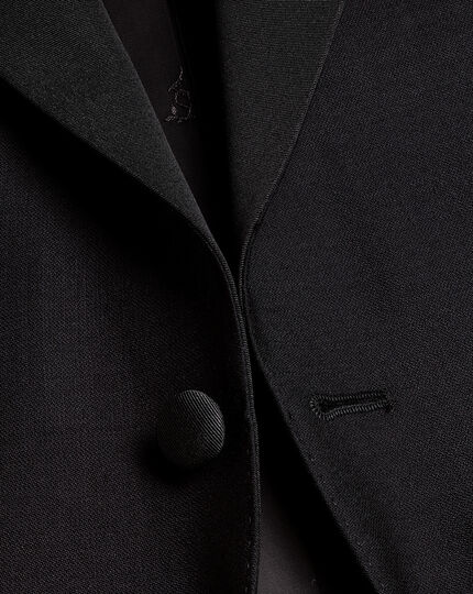 Peak Lapel Tuxedo Jacket - Black
