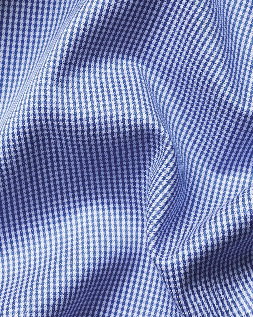 Non-Iron Twill Puppytooth Shirt - Royal Blue