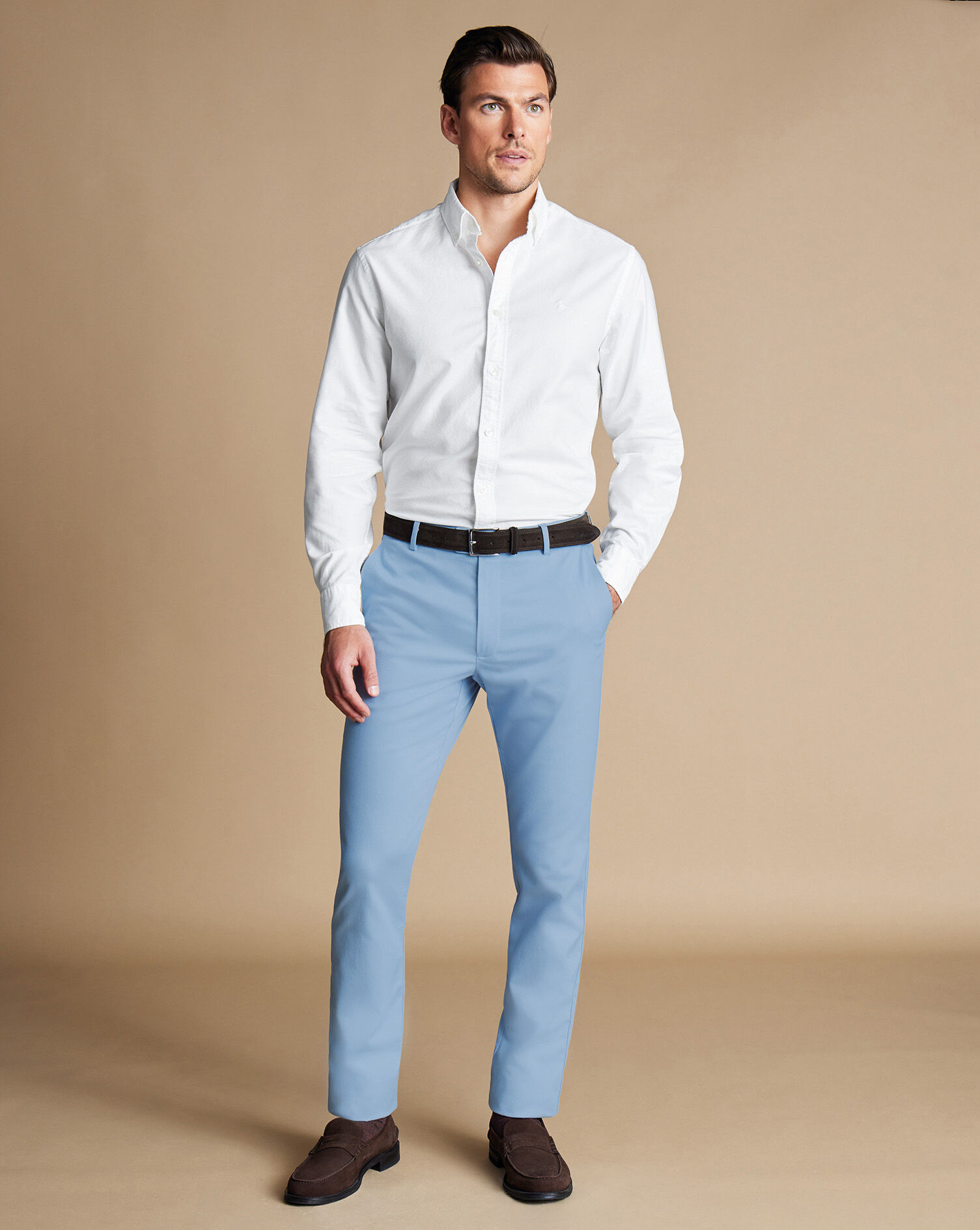 gray slacks with tie - Google Search | Light blue shirts, Blue shirt grey  pants, Light blue dress shirt