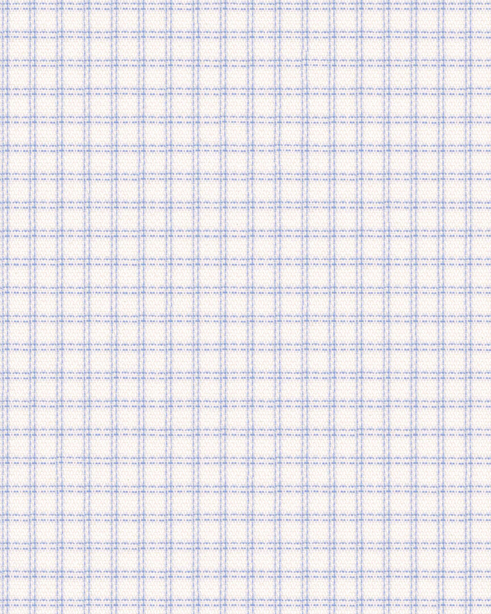 Non-Iron Trafalgar Weave - Ocean Blue Check