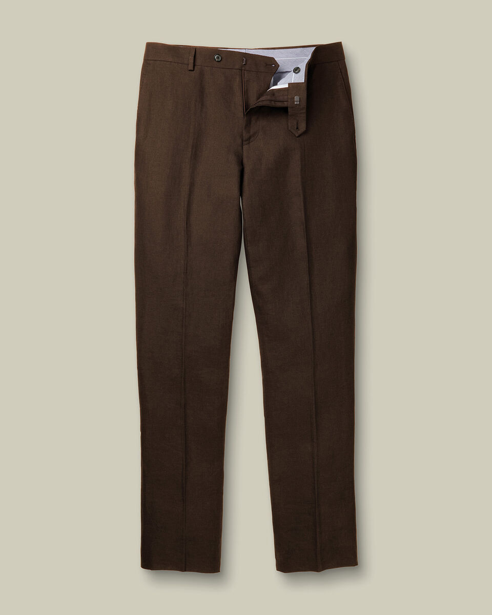 Linen Pants - Chocolate Brown
