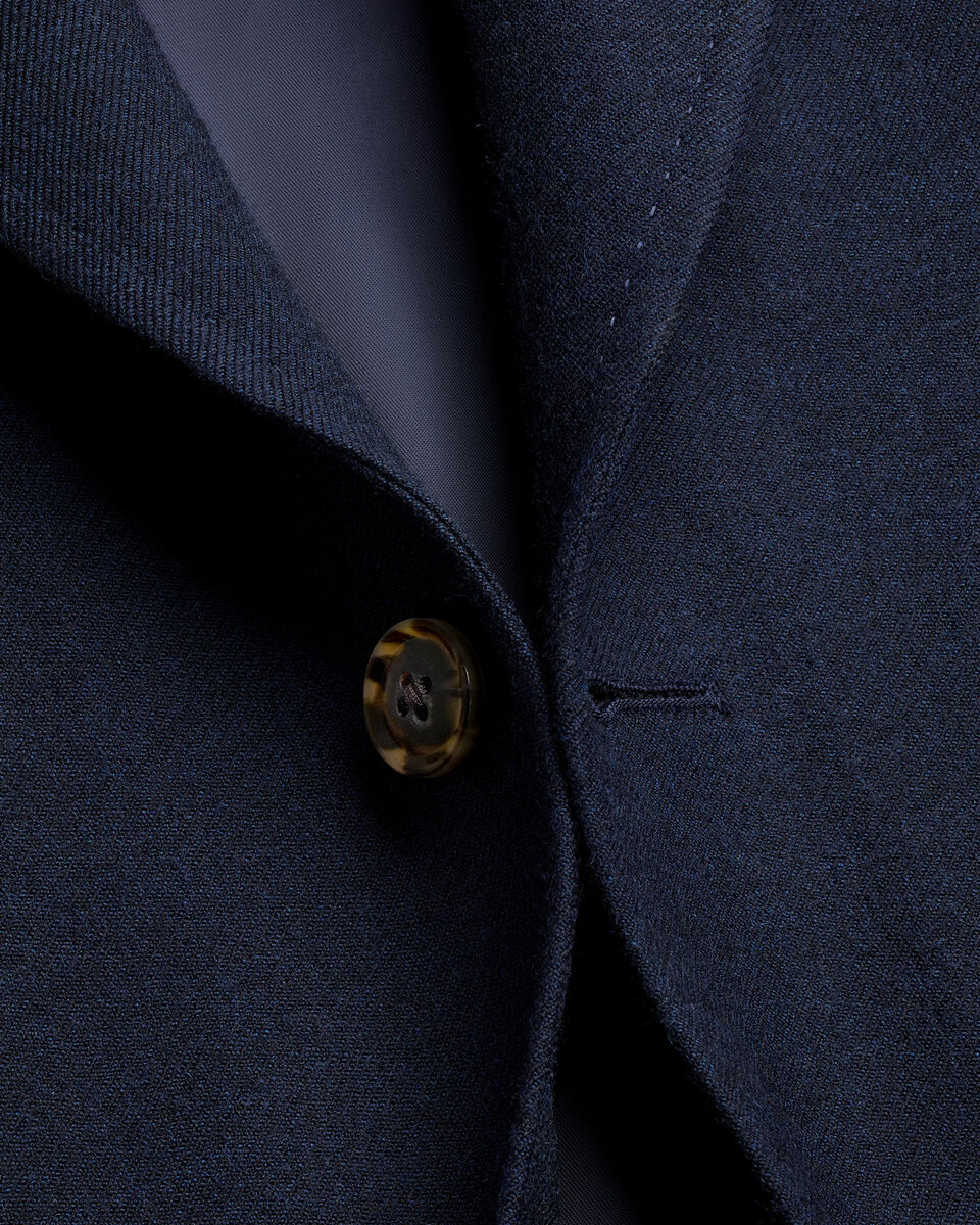 Veste en laine textur&eacute;e - Bleu encre
