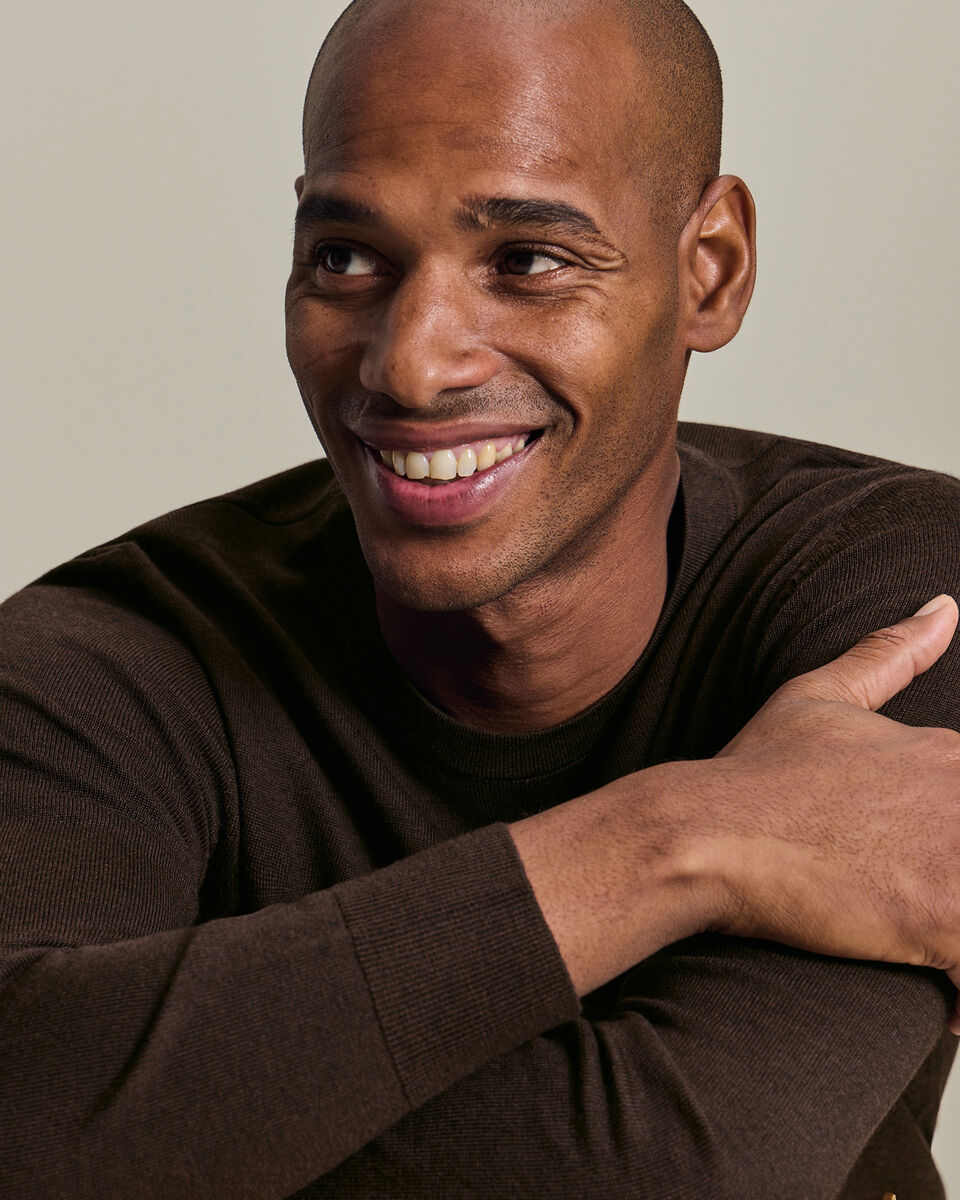 Pure Merino Crew Neck Jumper - Chocolate Brown