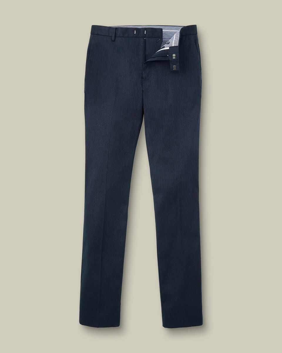 Smart Stretch Texture Pants - Denim Blue