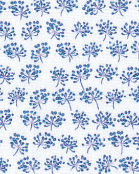 Small Floral Print Poplin - Cornflower Blue