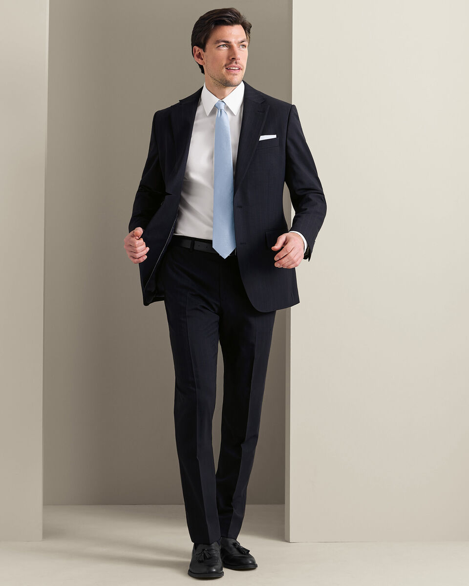 Stripe Suit Jacket - Dark Navy