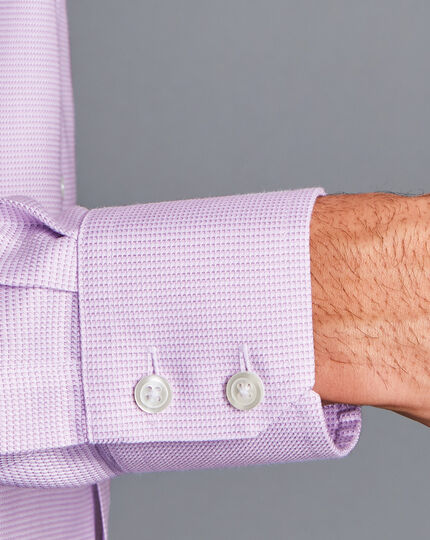Spread Collar Non-Iron Cambridge Weave Shirt - Lavender Purple