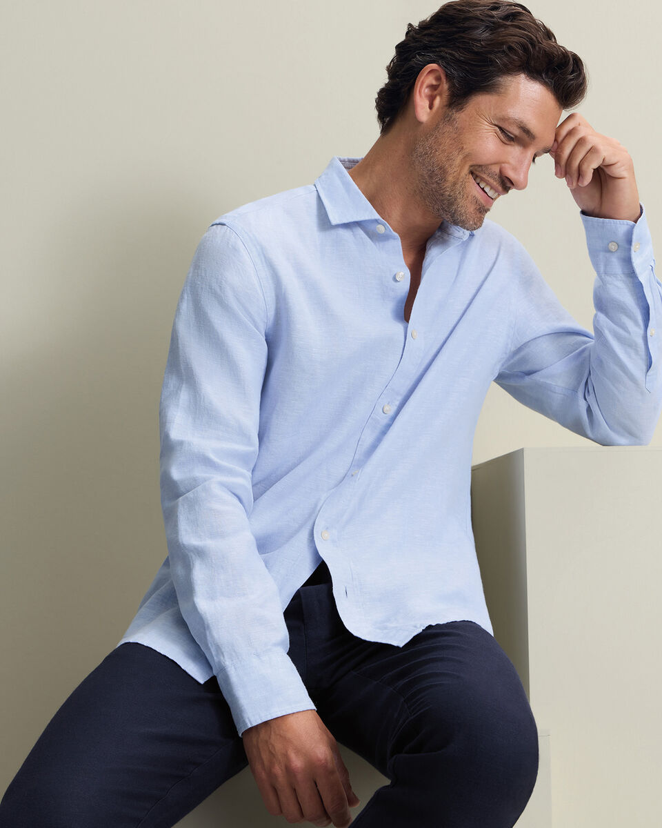 Chemise en pur lin &ndash; Bleu ciel