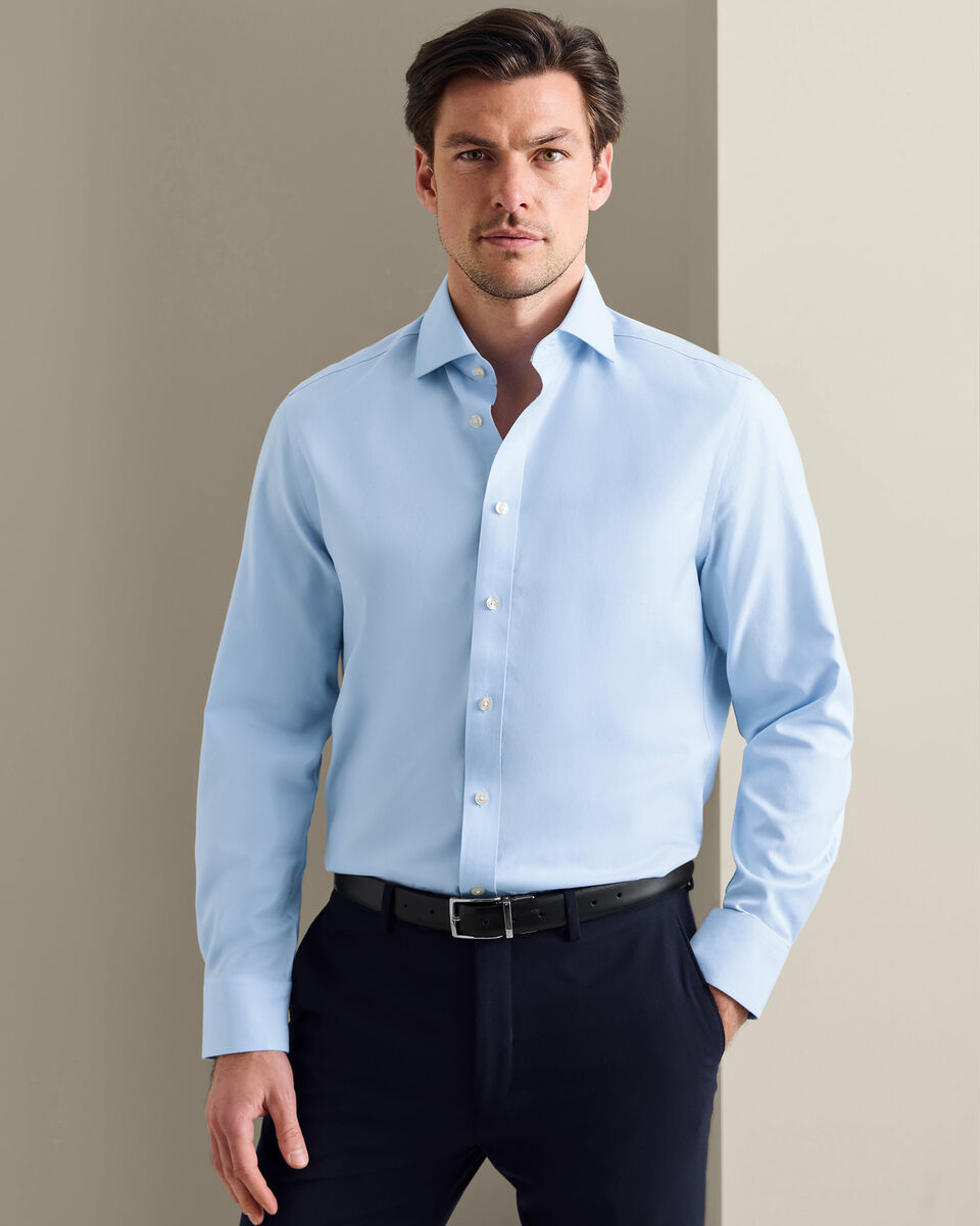 Non-Iron Twill Shirt - Sky Blue
