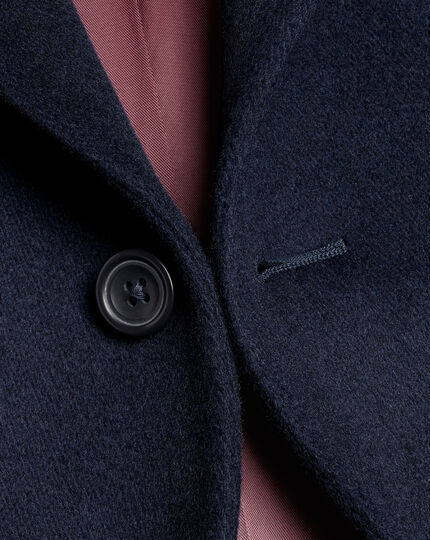 Wool Cashmere Overcoat - Navy