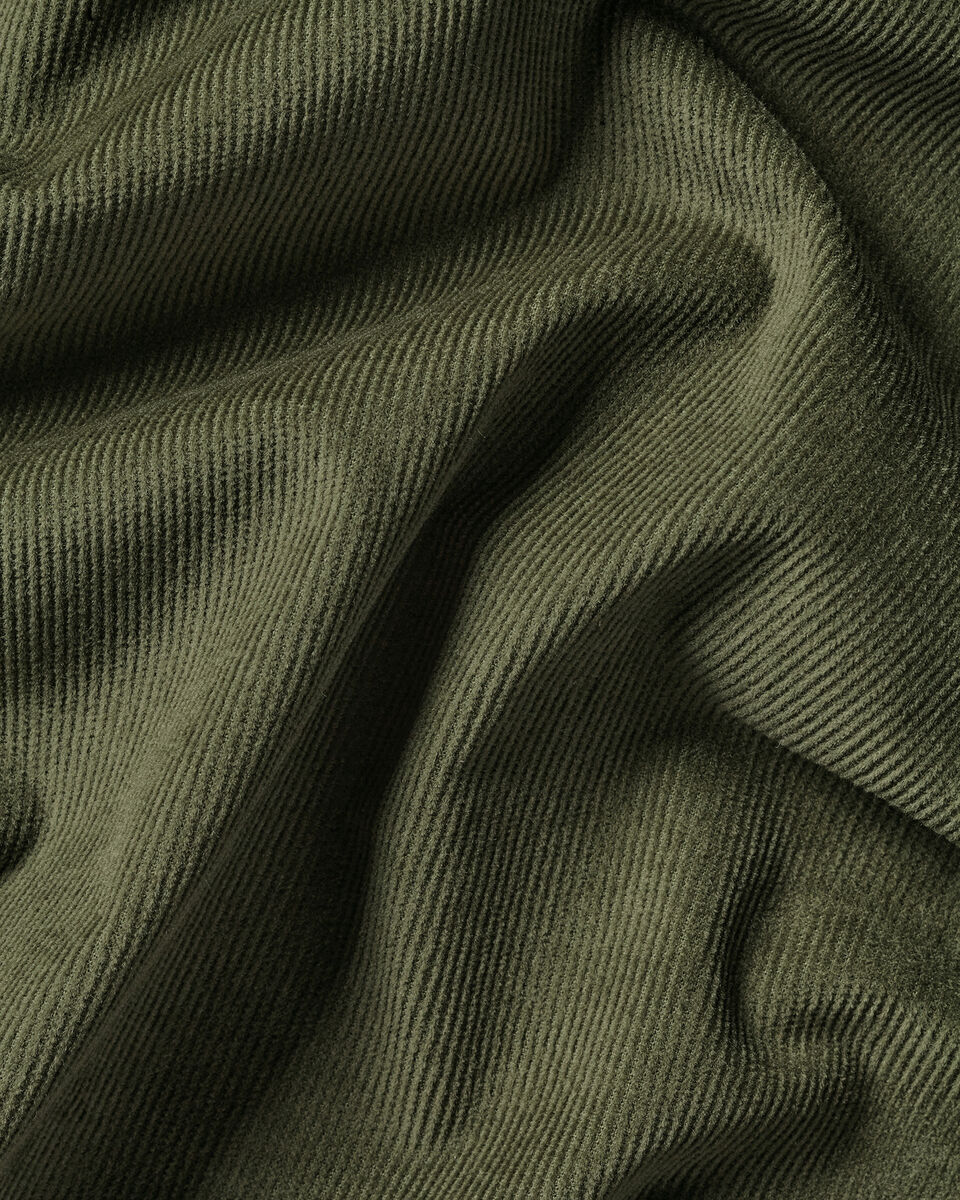 Corduroy Stretch Shirt - Olive Green