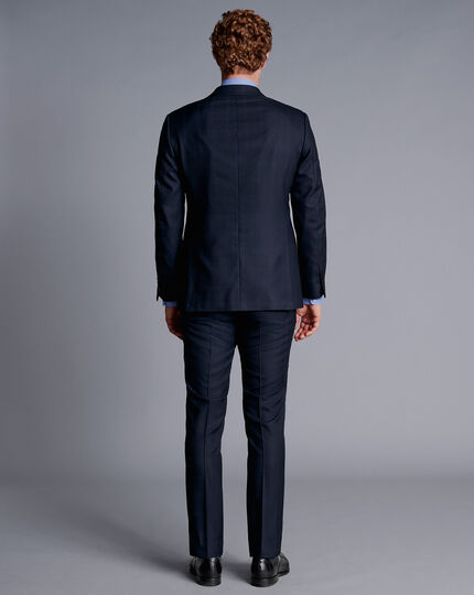 Ultimate Performance Check Suit Jacket - Navy