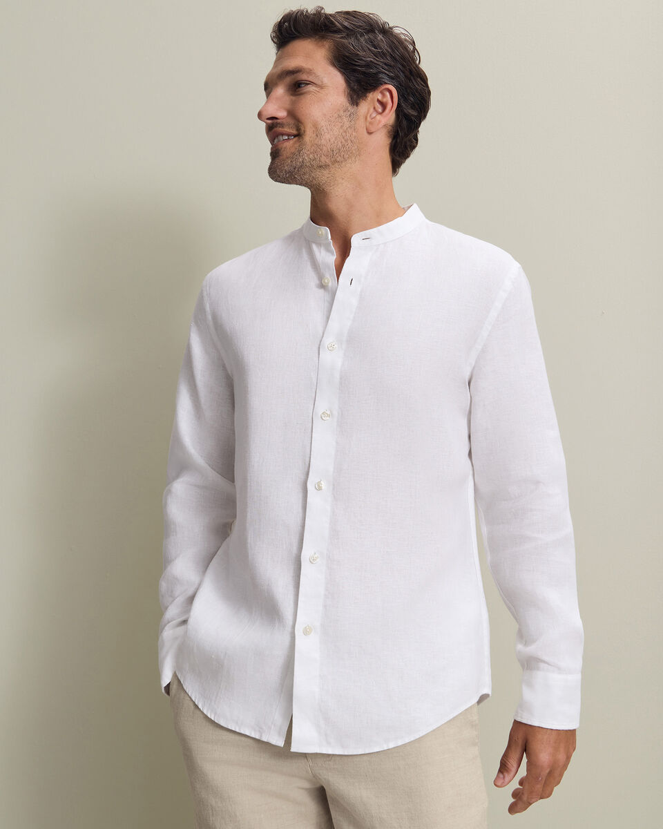 Chemise sans col - Blanc
