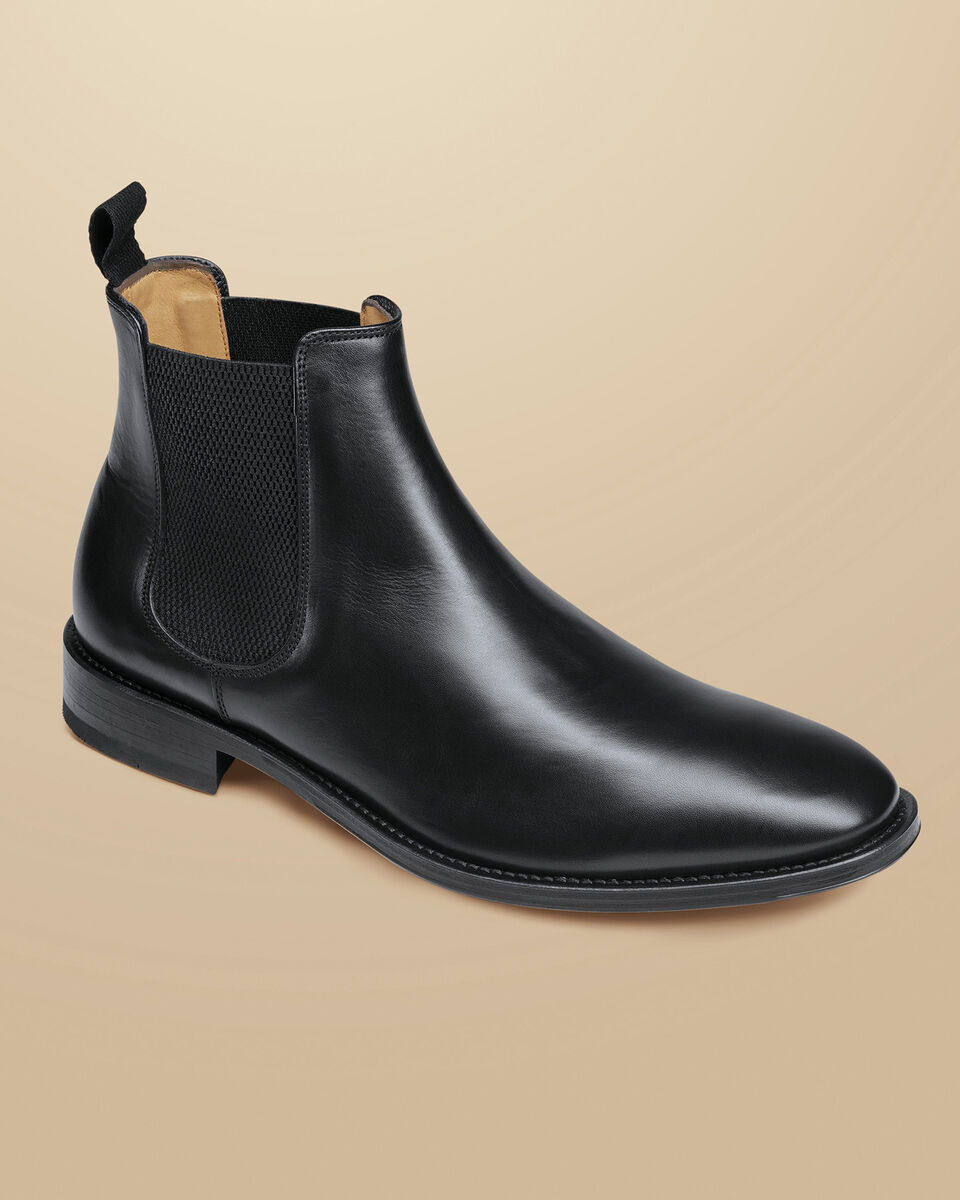 Leather Chelsea Boots - Black | Charles Tyrwhitt