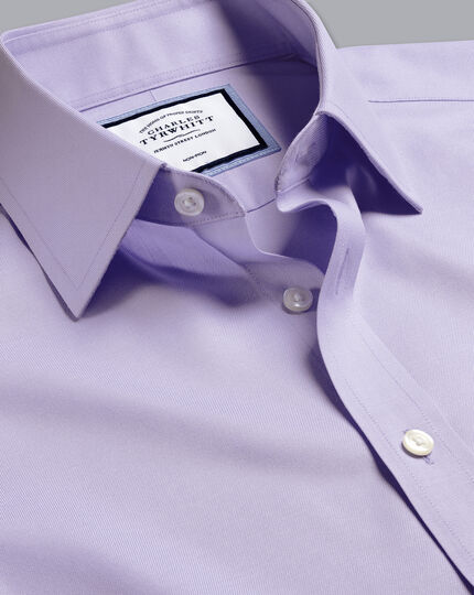 Non-Iron Twill Shirt - Lilac Purple