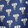 open page with product: Elephant in a Room Motif Silk Pocket Square - Cobalt Blue