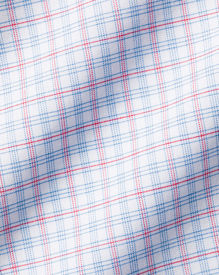 Non-Iron Check Shirt - Light Blue & Pink