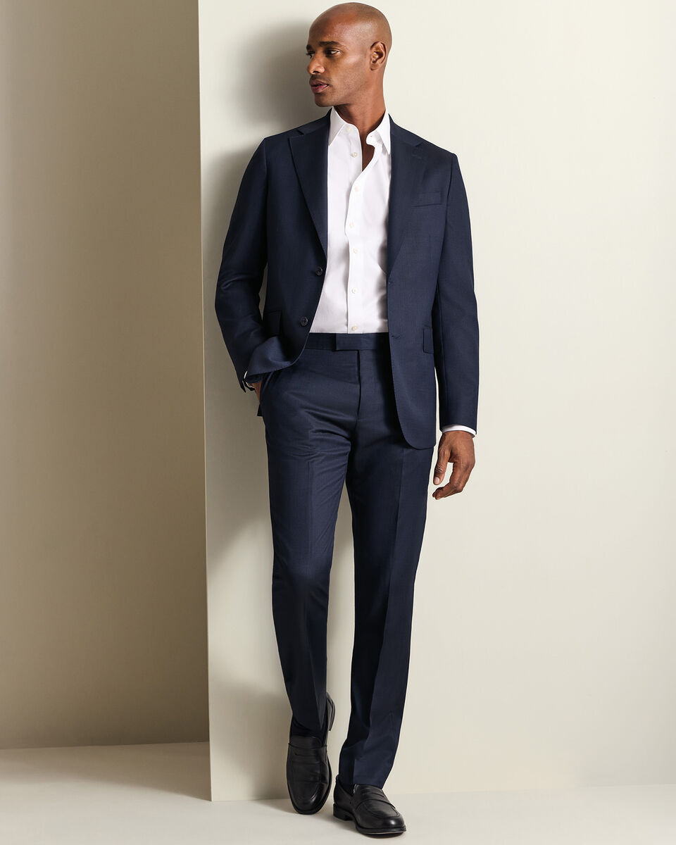 Italian Luxury Suit Trousers - Dark Navy