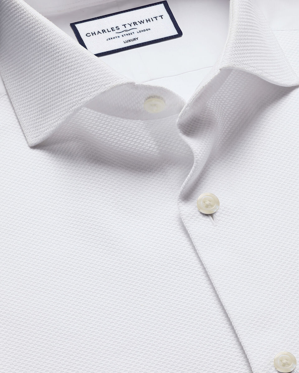 Bib Front Tuxedo Shirt - White