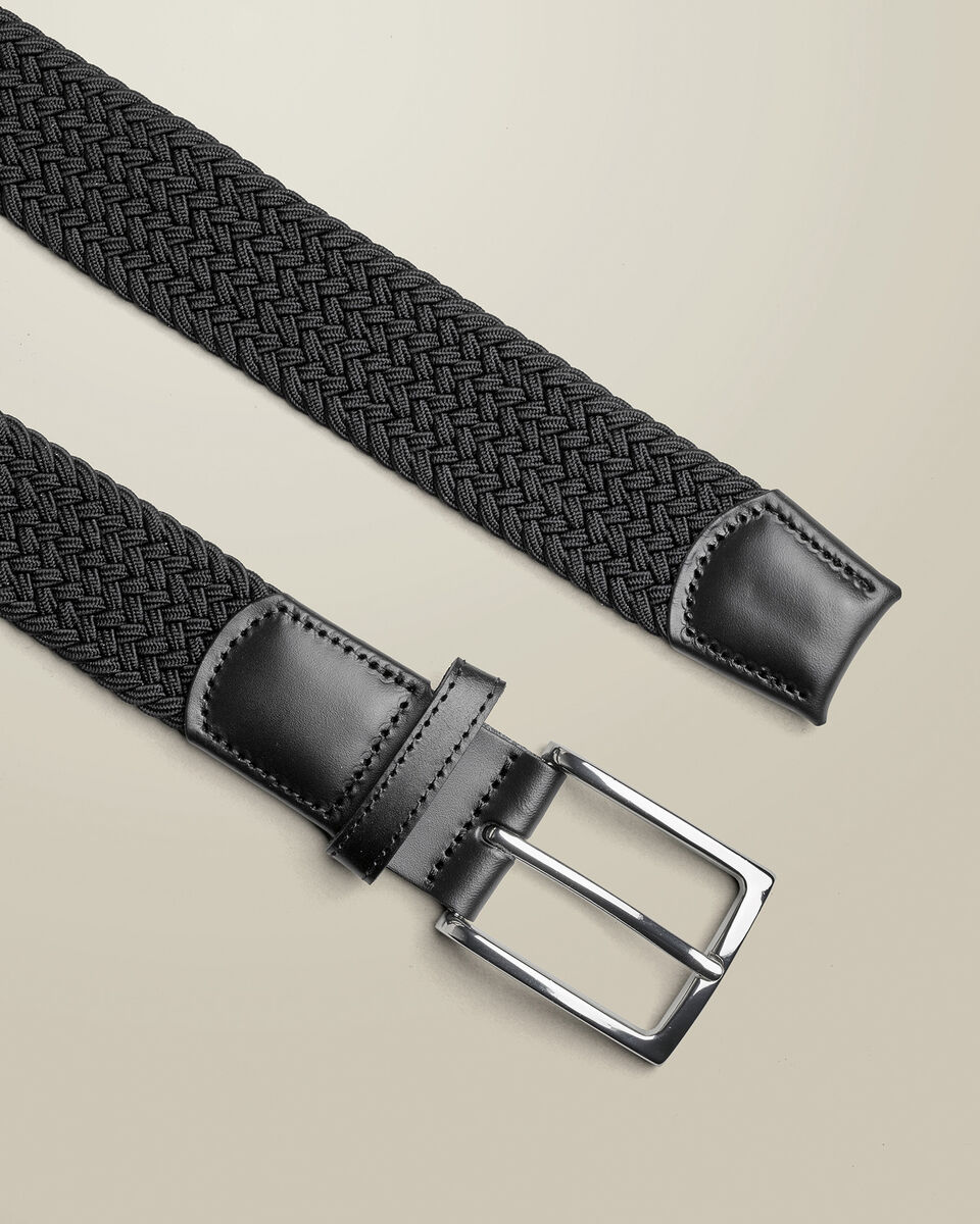 Legerer Stretch-G&uuml;rtel - Schwarz