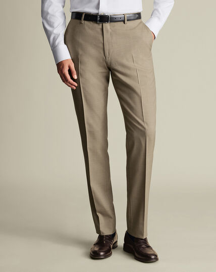 Ultimate Performance Sharkskin Suit Trousers – Taupe