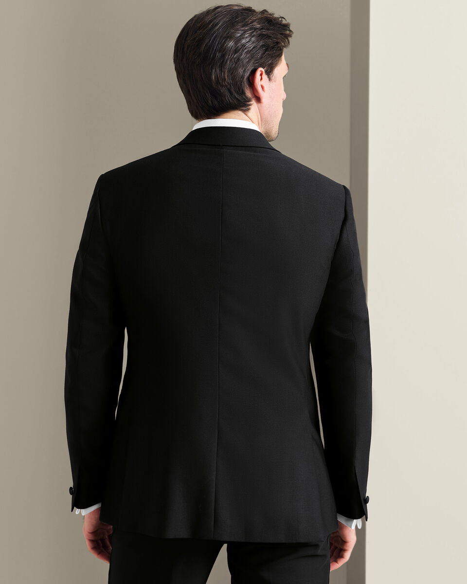 Peak Lapel Dinner Suit Jacket - Black