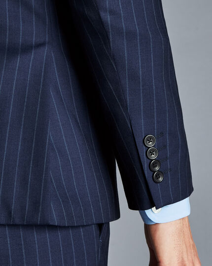 Stripe Suit Jacket - French Blue