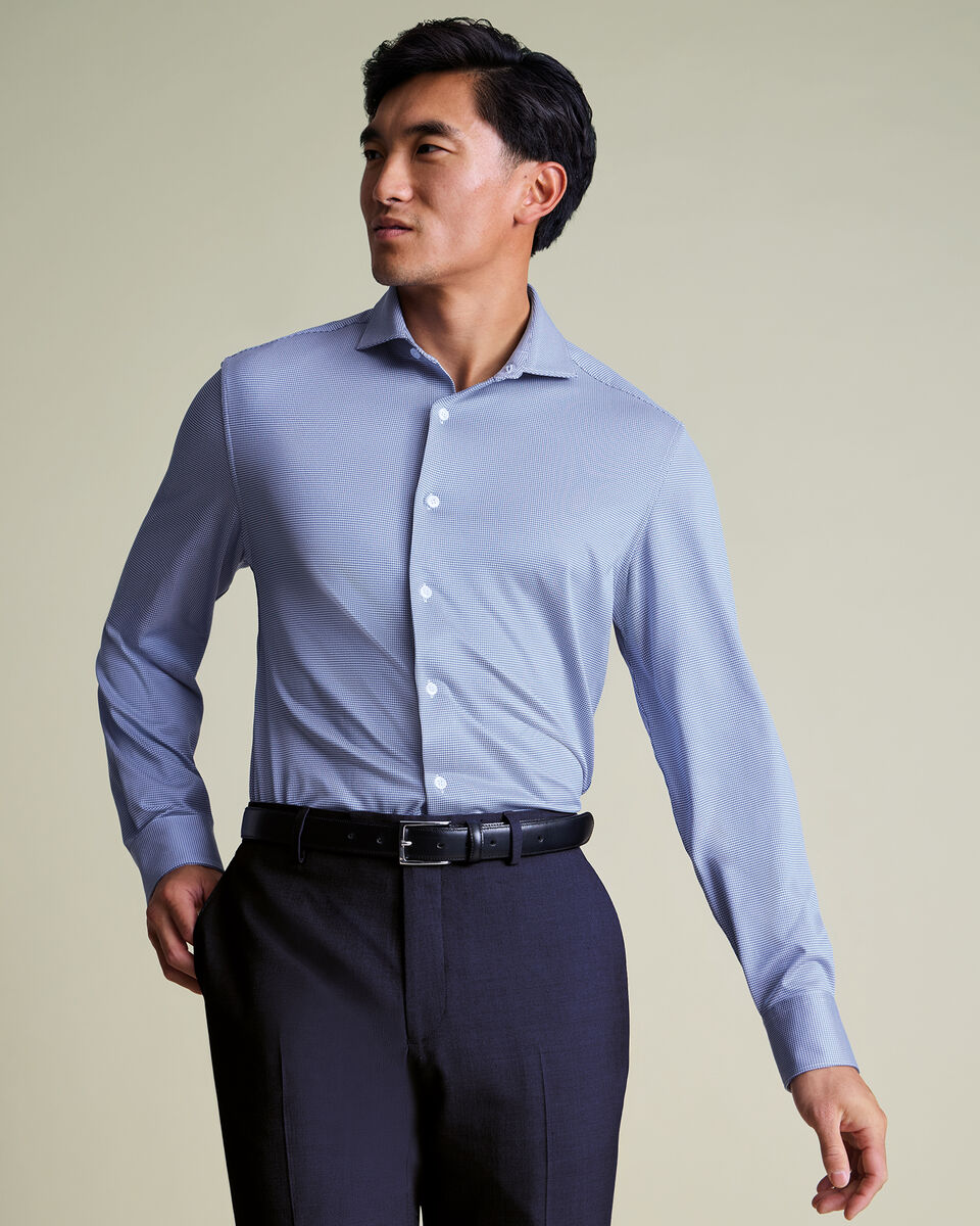 Chemise Performance en jersey - Bleu royal et blanc