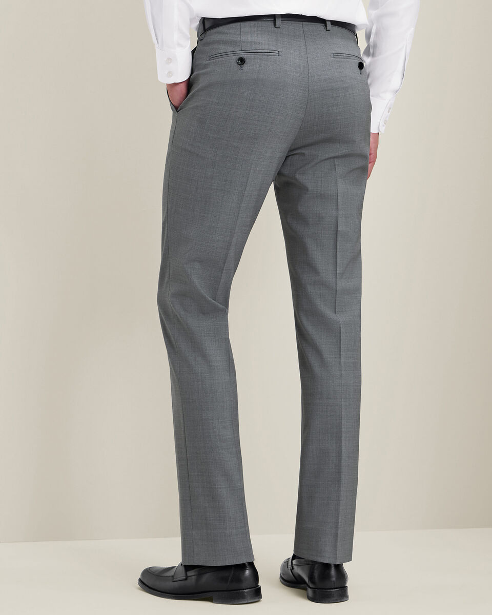 Wool Stretch Trousers - Grey