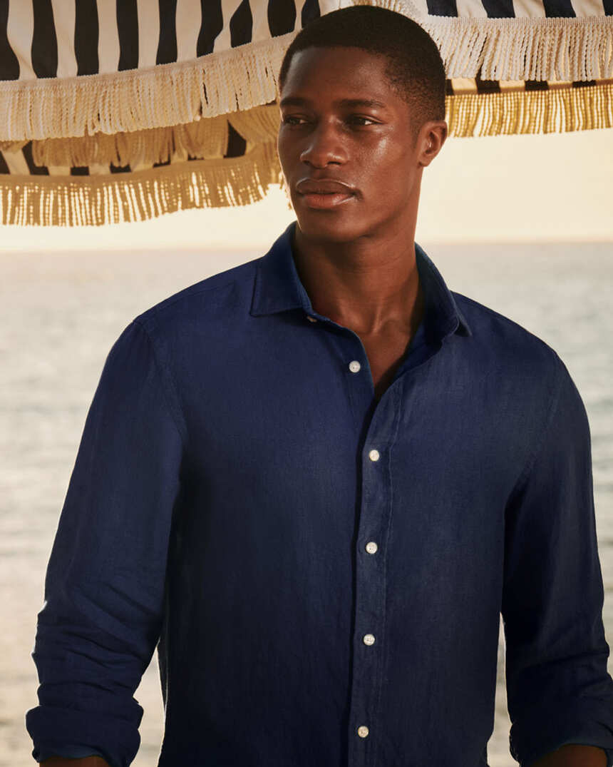 Men's Blue Linen Shirts | Charles Tyrwhitt US Men's Blue Linen Shirts | Charles Tyrwhitt US