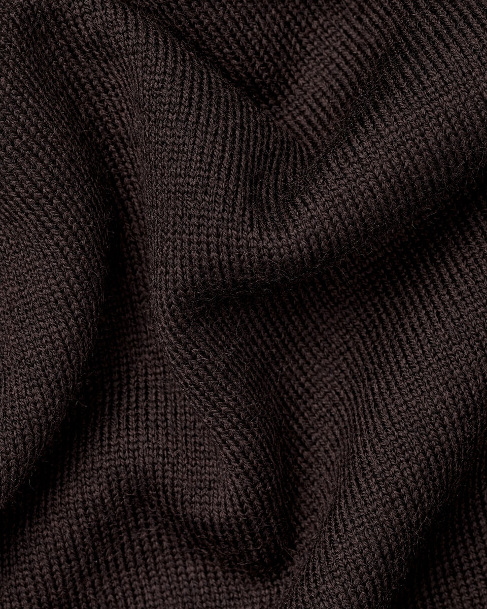 Pure Merino Crew Neck Jumper - Chocolate Brown