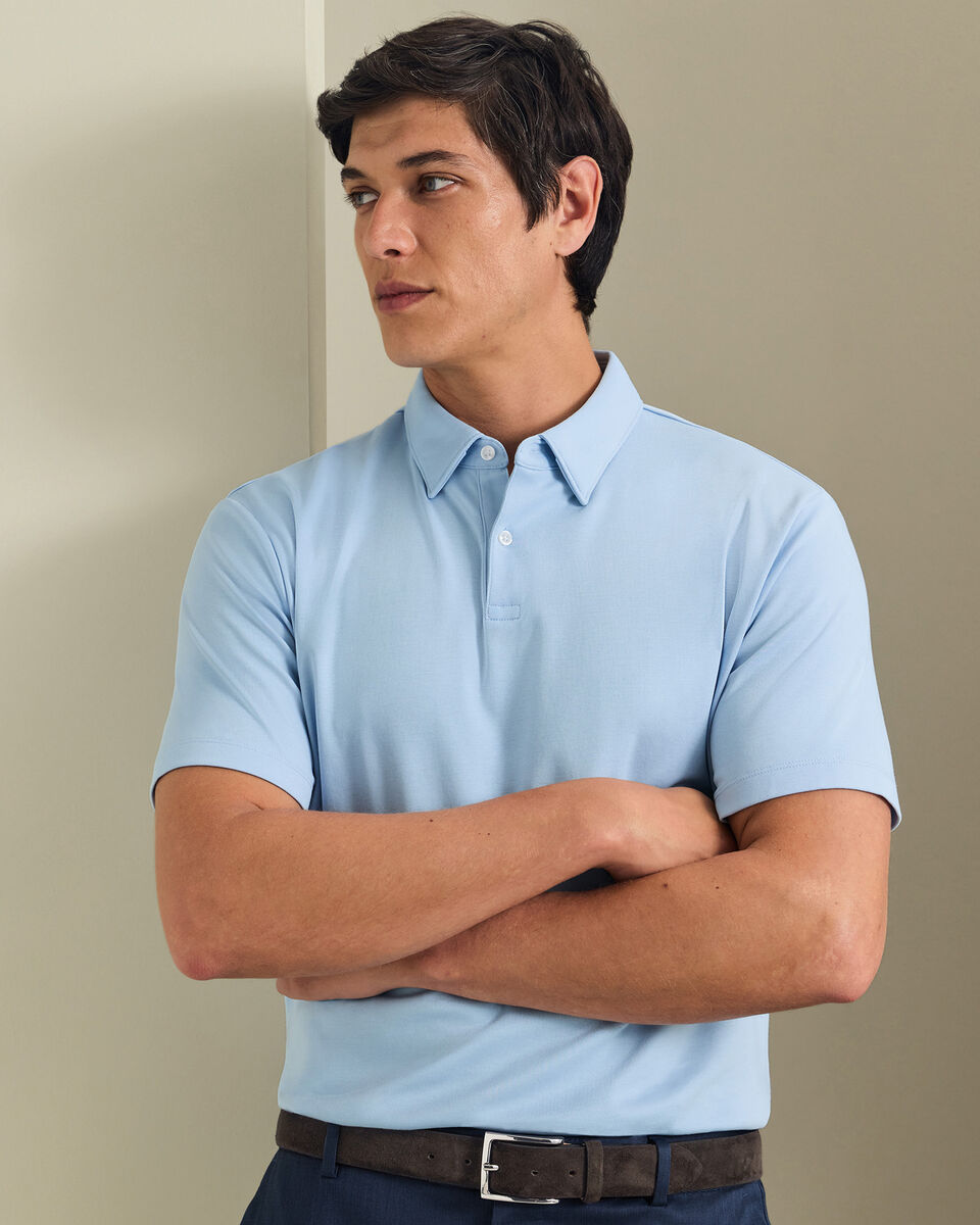 Smart Cotton Polo - Sky Blue