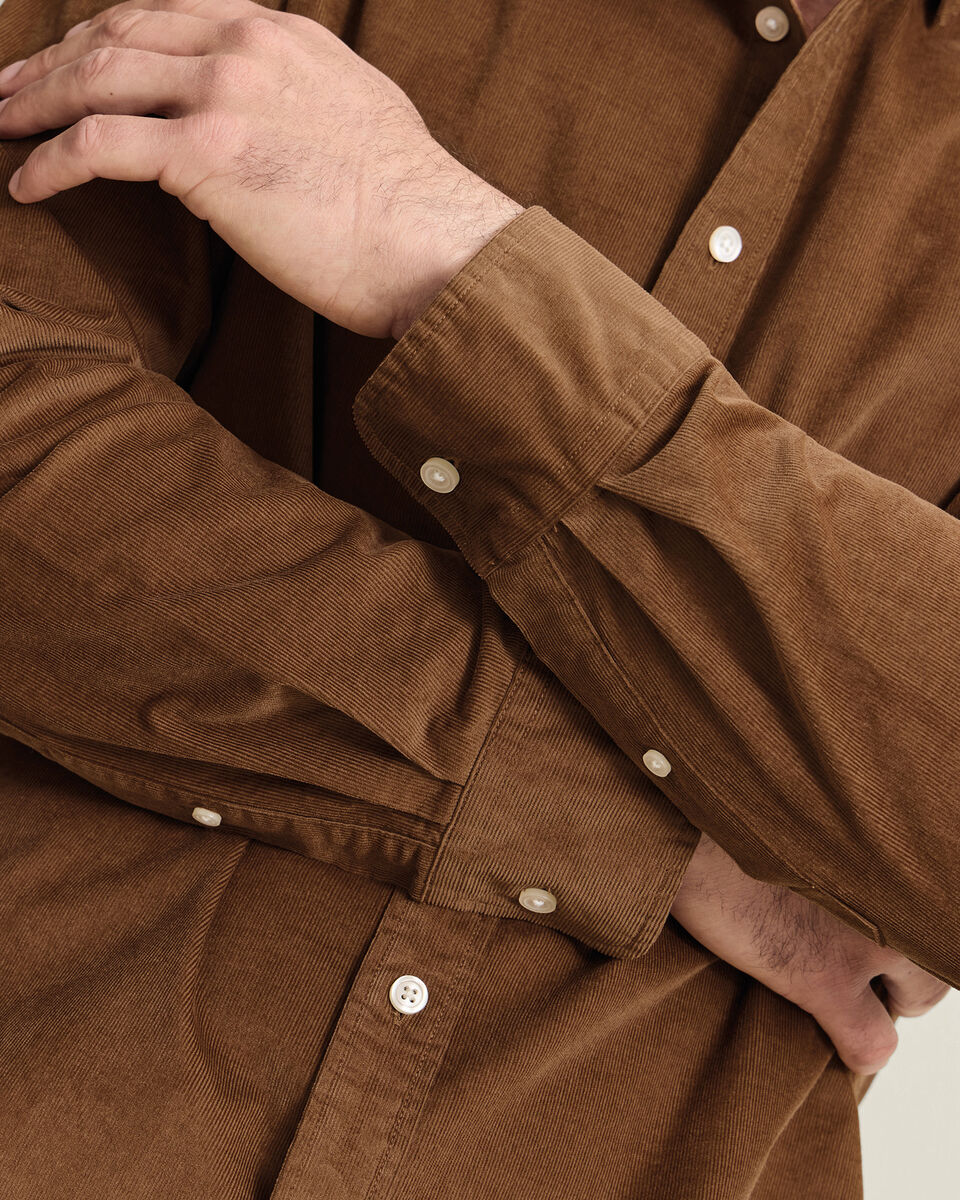 Corduroy Stretch Shirt - Tan