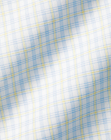 Cutaway Collar Non-Iron Check Shirt - Lemon