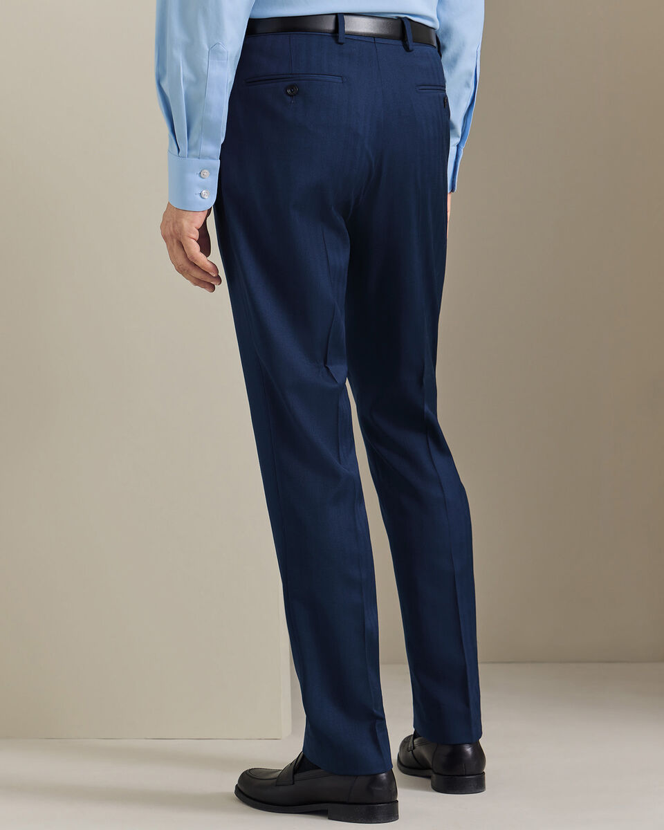 Ultimate Performance Herringbone Suit Trousers - Royal Blue